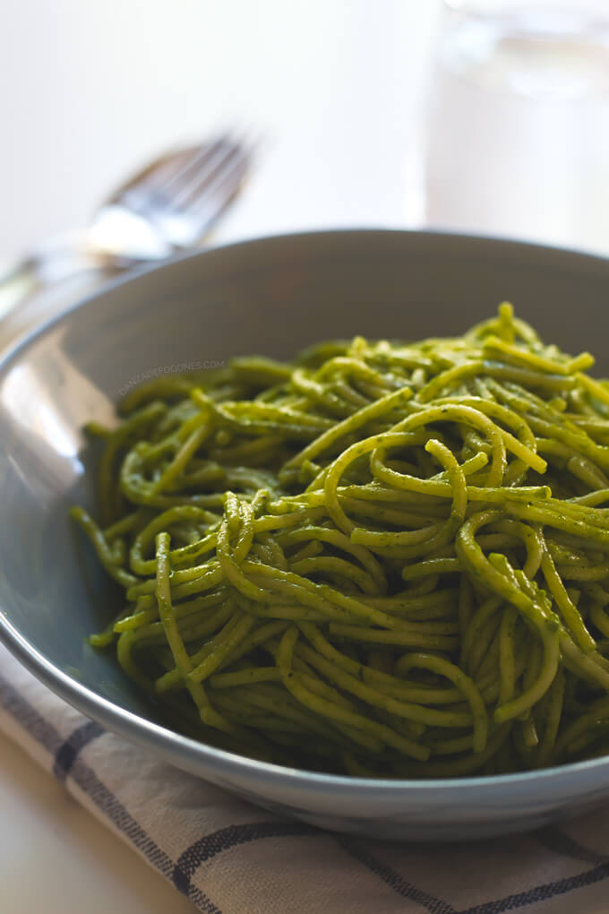 Spaghetti with Green Coconut Sauce in 15 minutes Spaghetti with Green Coconut Sauce in 15 minutes