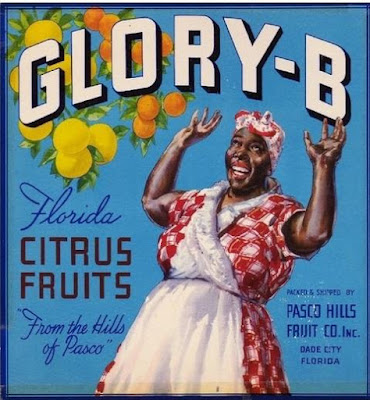 Glory-B racist crate label