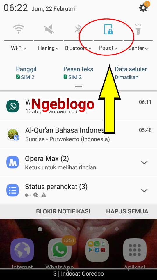 Cara Mengubah Layar Hp Menjadi Posisi Landscape Menonton Video Dan Membaca Tulisan Jadi Lebih Jelas Dan Enak Ngeblogo
