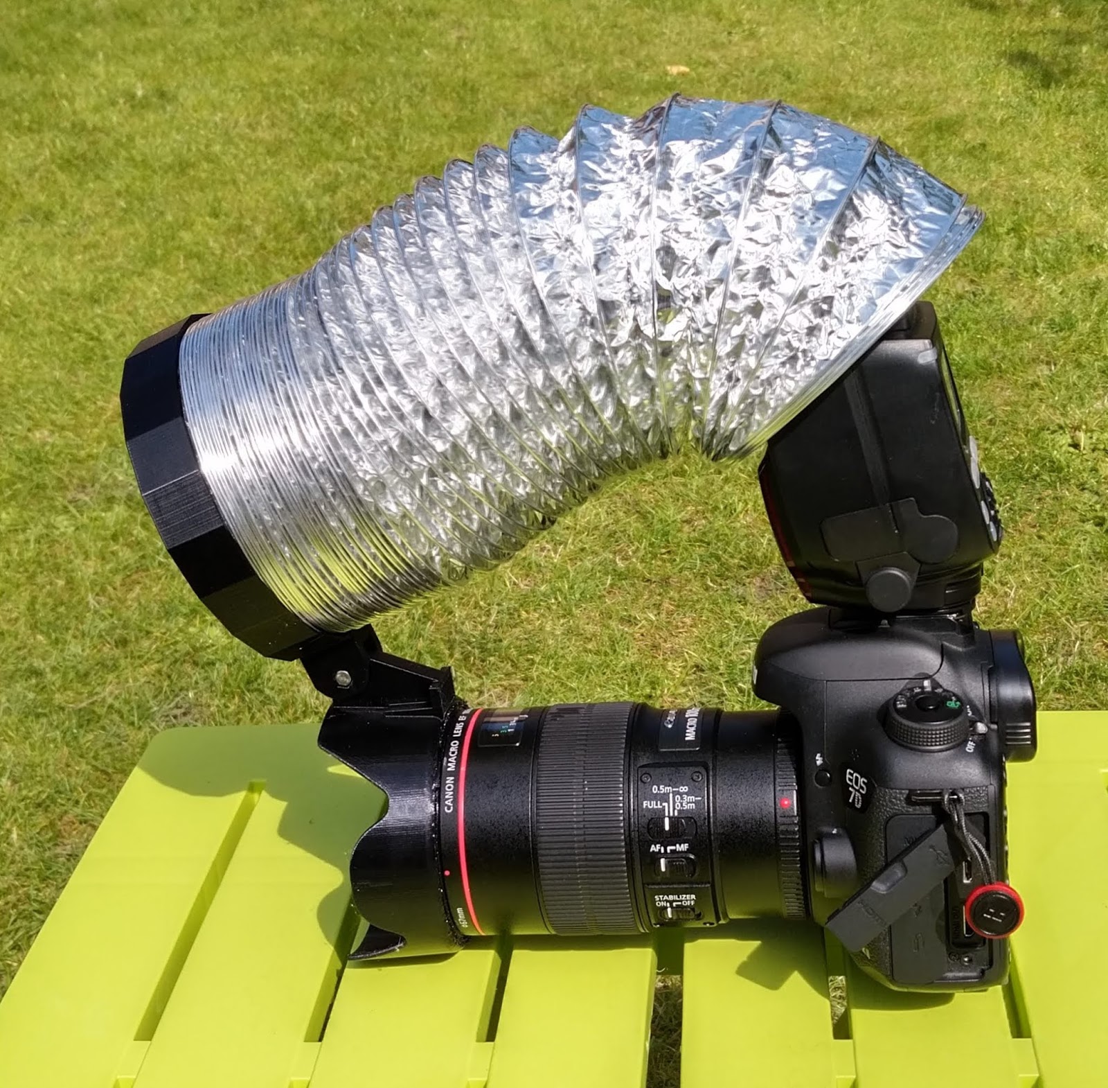 Experimental macro flash diffuser
