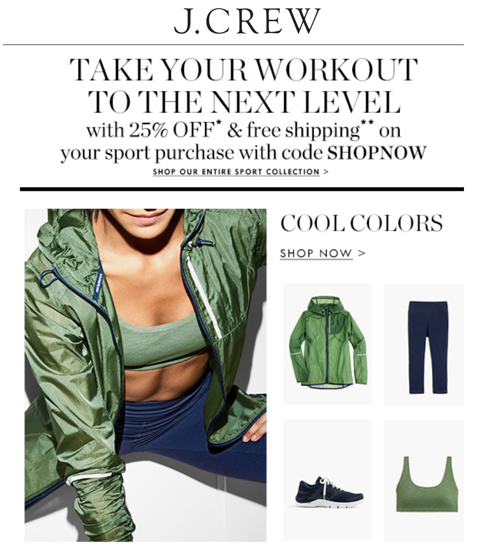 J.Crew Aficionada Take an Additional 25 off Sports Apparel (3050