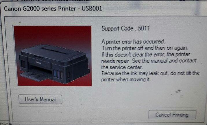 Error code 225. Canon 5011 Error. Ошибка 5011 принтер канон. Ошибка а5011. Принтер Canon g1000 Series.