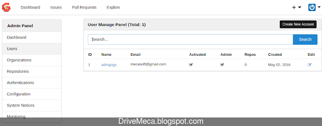 DriveMeca instalando y configurando un servidor Git con Gogs en Linux Ubuntu server