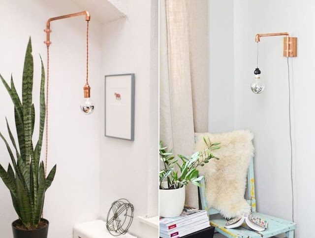 Imagem via: Pinterest DIY: móveis e objetos de decoração com canos de cobre