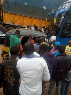 0 Photos: Traffic warden on duty hit by speeding bus in Jos, driver flees