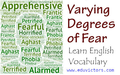 Learn English Vocabulary - Varying Degrees of Fear (#cbsenotes)(#vocabulary)(#eduvictors)
