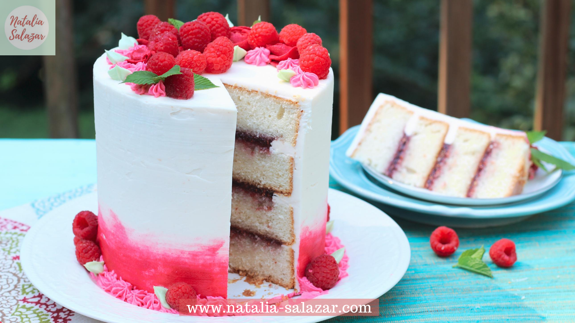 Torta de FRAMBUESA| Raspberry cake | Natalia Salazar