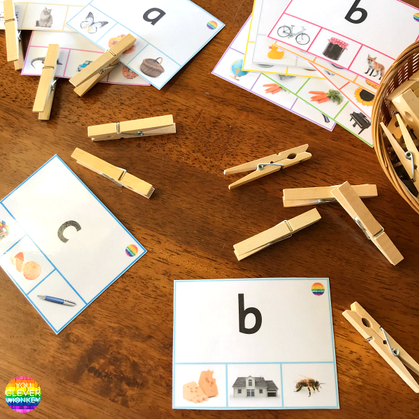 How To Best Teach Initial Sounds - teaching ideas and printable resources ideal for young children learning beginning letter sounds | you clever monkey