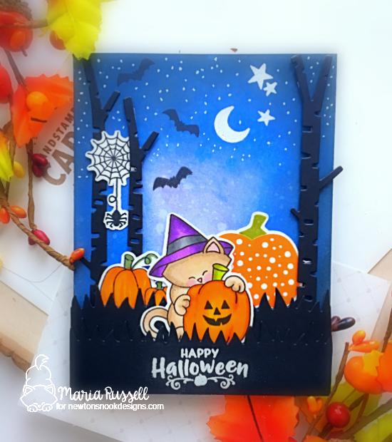 Newton S Nook Designs Happy Halloween Card By Maria Russell