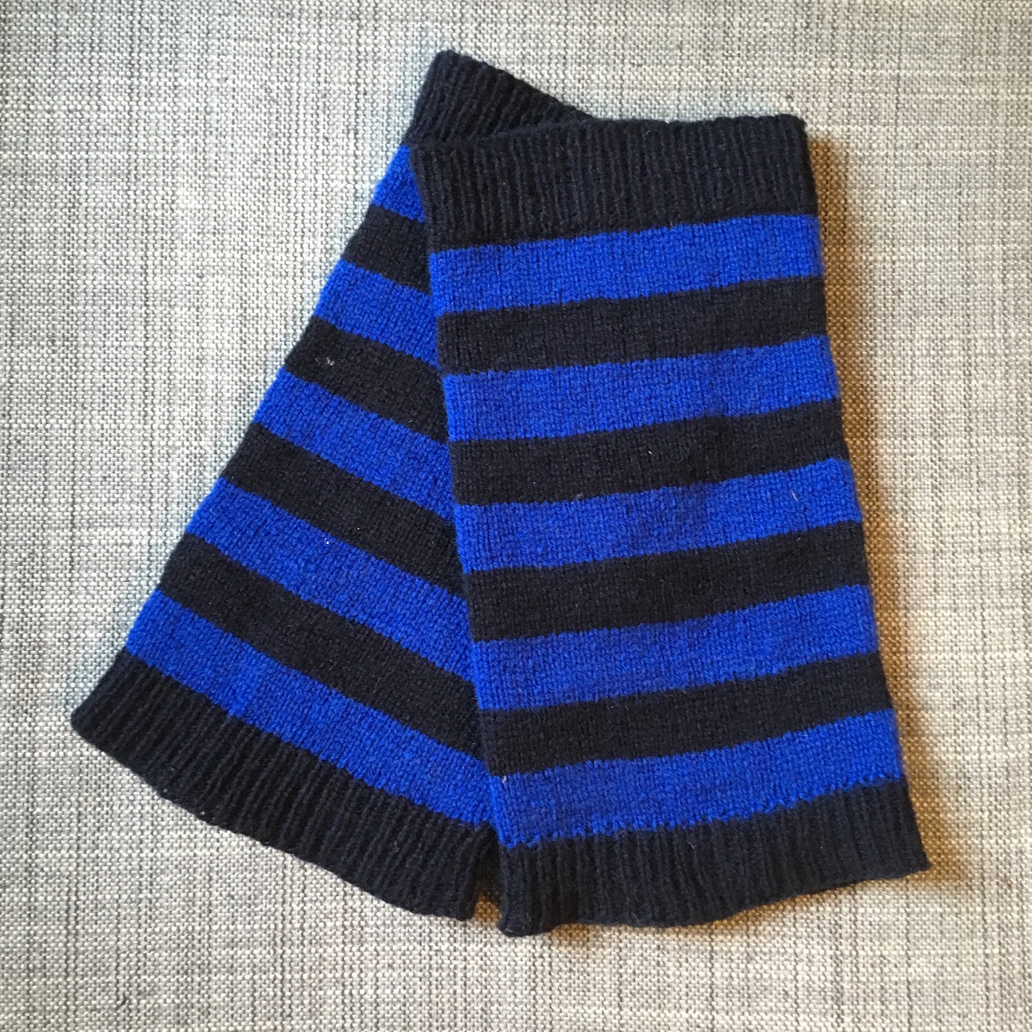 Midwinter Yarns Chunky stripe leg warmers