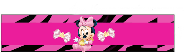 Minnie Bebé en Cebra Rosa: Etiquetas para Candy Bar para Imprimir Gratis. Minnie Bebé en Cebra Rosa: Etiquetas para Candy Bar para Imprimir Gratis.