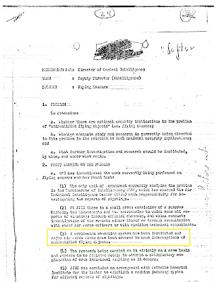 CIA Doc Confirms Global Monitoring and 'Intercept' Orders for UFOs (1952)