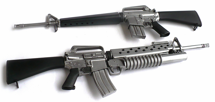 AR15/M16/M4 Family M16A2/M203 Rifle with Grenade Launcher and Trumpet...