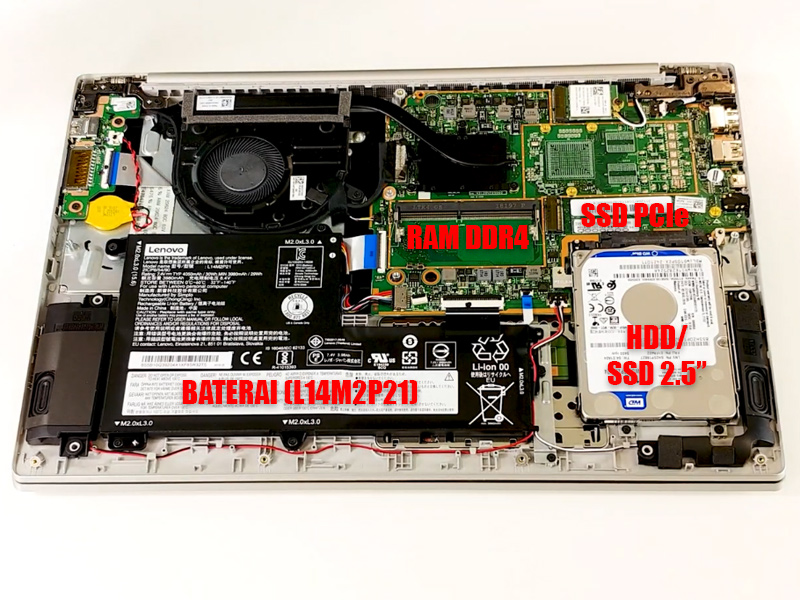 Bongkar Notebook Lenovo Ideapad 330s Upgrade Hdd Pcie Ssd Ram Dan