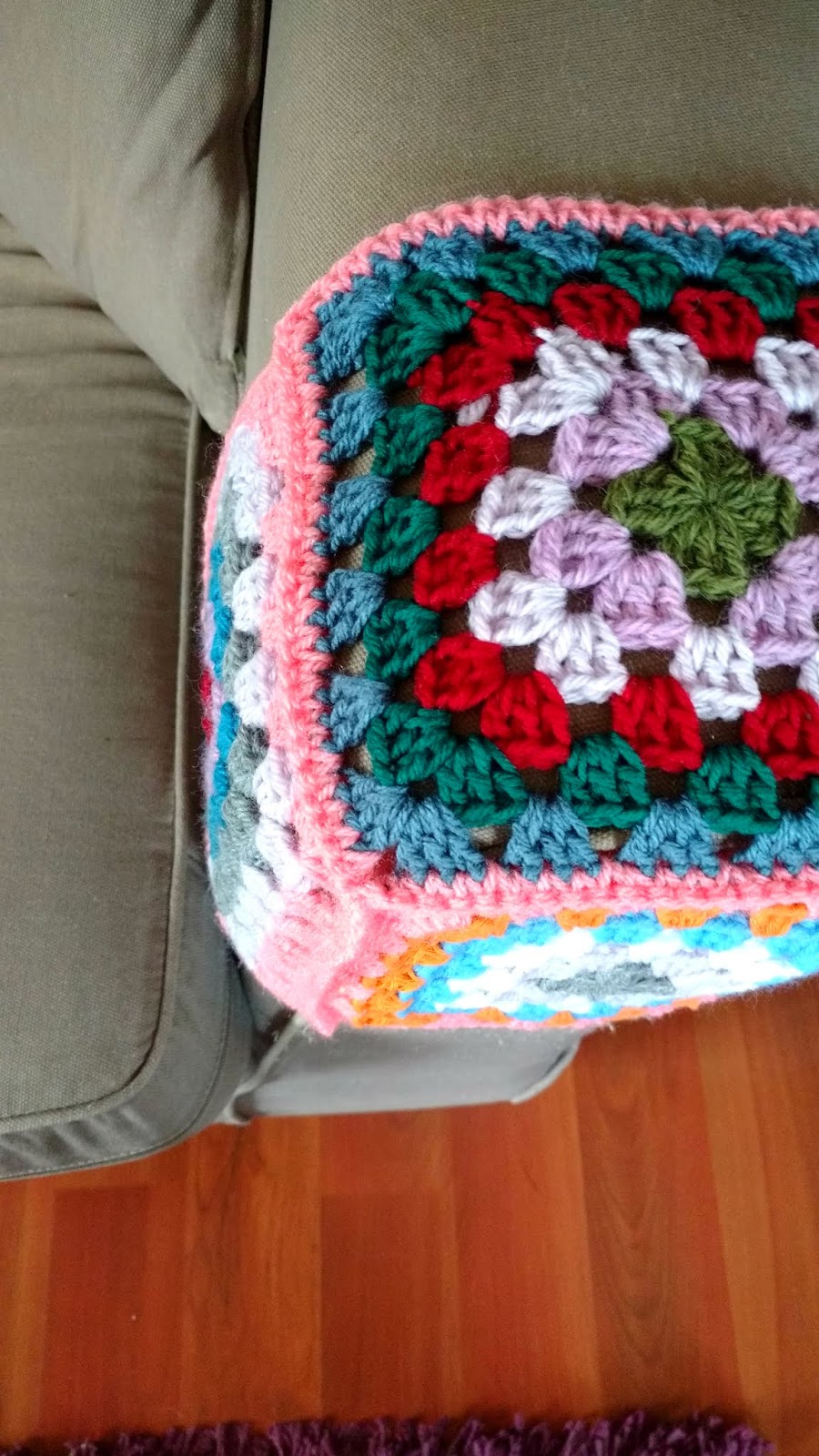 Crochet armrest cover