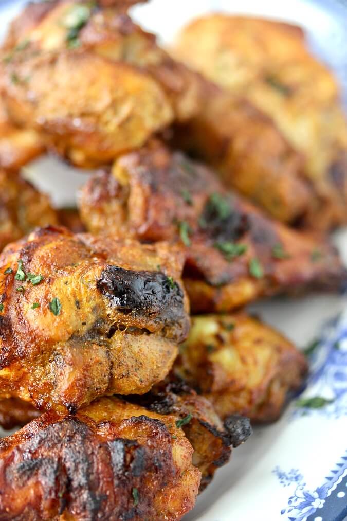 Baked Crispy Tandoori Style Chicken Wings Baked Crispy Tandoori Style Chicken Wings