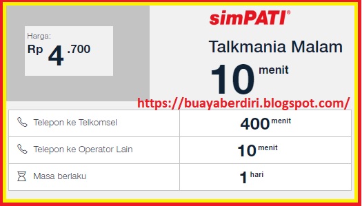 Cara TM Kartu Simpati Murah (Paketan Talk Mania / Nelpon Telkomsel) 2020
