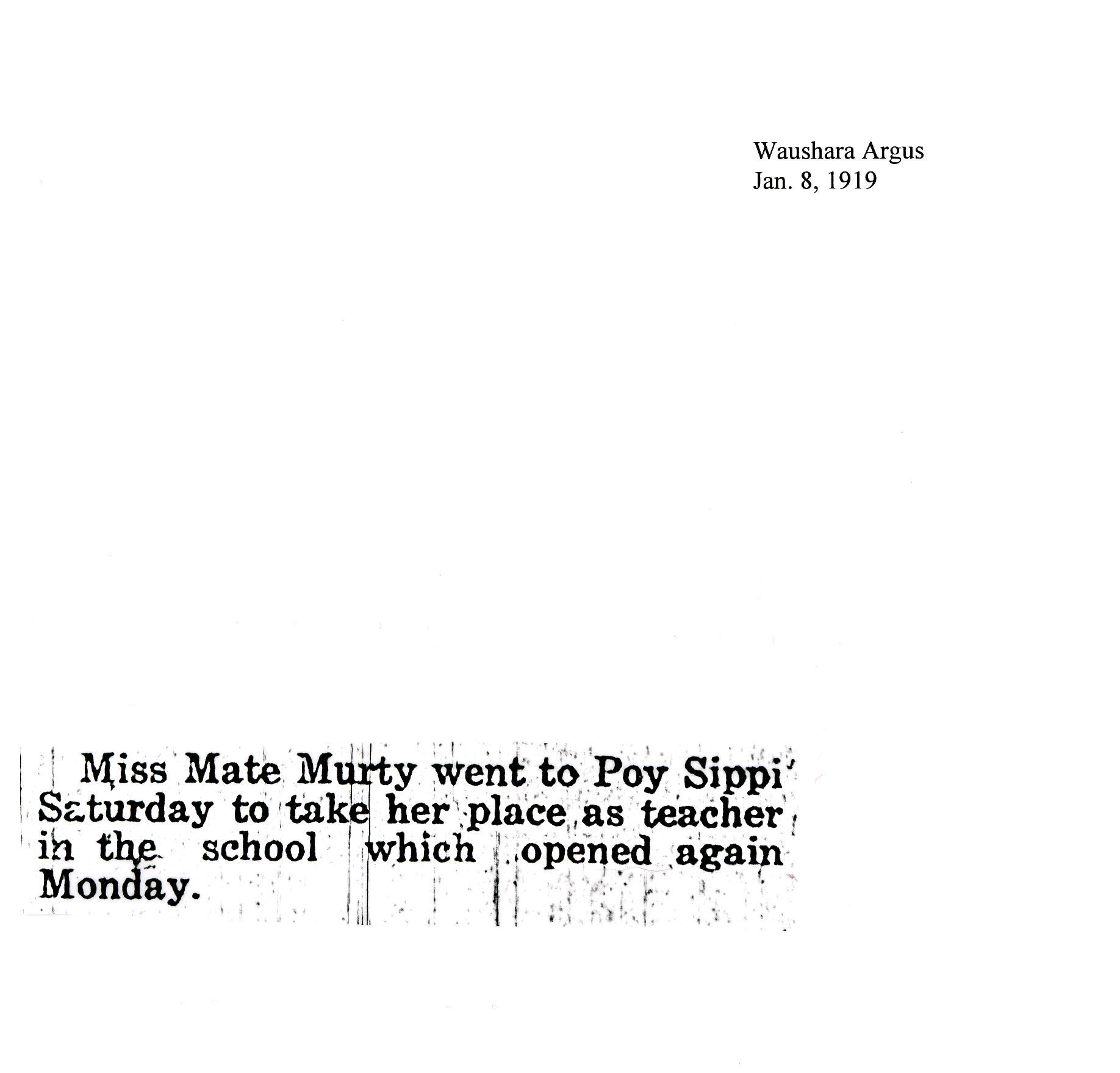 Pieces of Wild Rose, WI Area Genealogy and My Own Mate Murty taught in