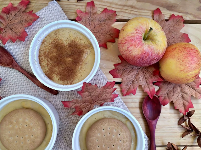 Natillas de manzana. Postre de otoño, aprovechamiento, fácil, tradicional, canela, rico, sin horno Cuca