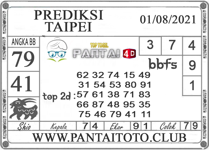 PREDIKSI TOGEL TAIPEI PANTAI4D 01 AGUSTUS 2021 PREDIKSI TOGEL TAIPEI PANTAI4D 01 AGUSTUS 2021