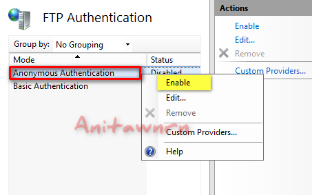 Ftp аутентификация