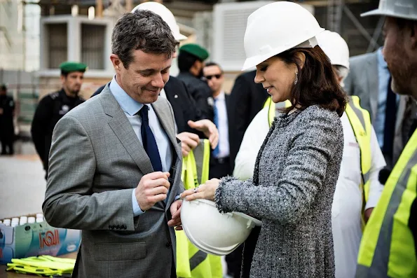 Crown Prince Frederik and Crown Princess Mary of Denmark visits King Abdullah Financial District, which is the new financial district in Riyadh and architects Henning Larsen Architects is behind