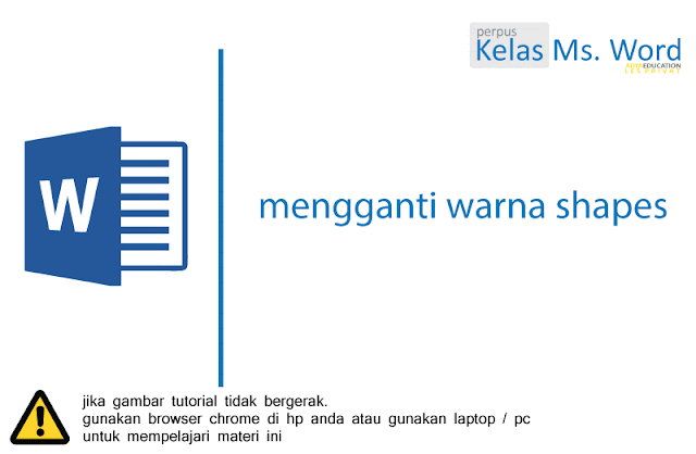 mengganti warna shapes