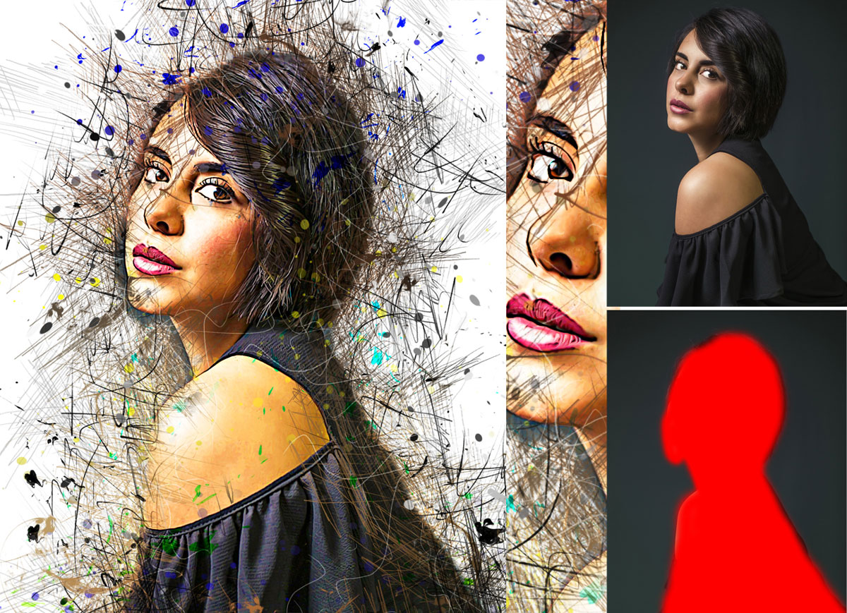 Color Pen Photoshop Action 27021780 4 Color Pen Photoshop Action 27021780