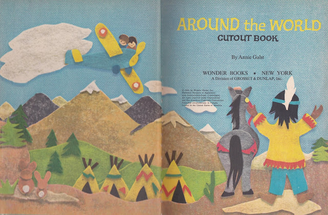 Vintage, Children's Books, Illustration, Annie Galst, Cutout, Felt, Mid Century Modern, Children, World