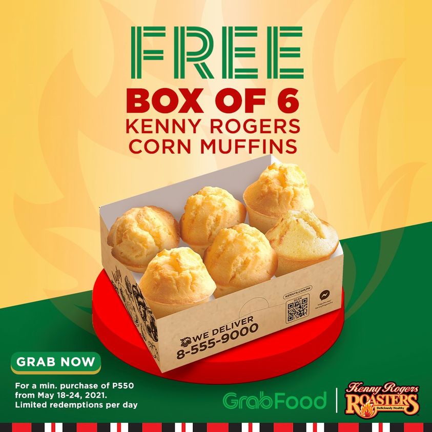 Manila Shopper Kenny Rogers Roasters x GrabFood FREE Muffin Promo