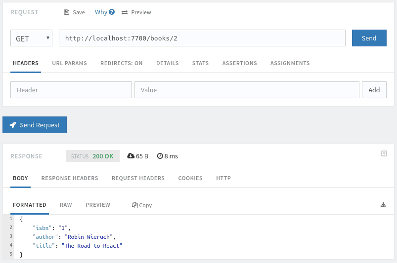 Returns a single book by its isbn, or error message if not found