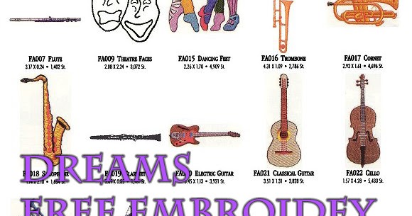 Dreams free embroidery music free embroidery designs Dreams free embroidery music free embroidery designs