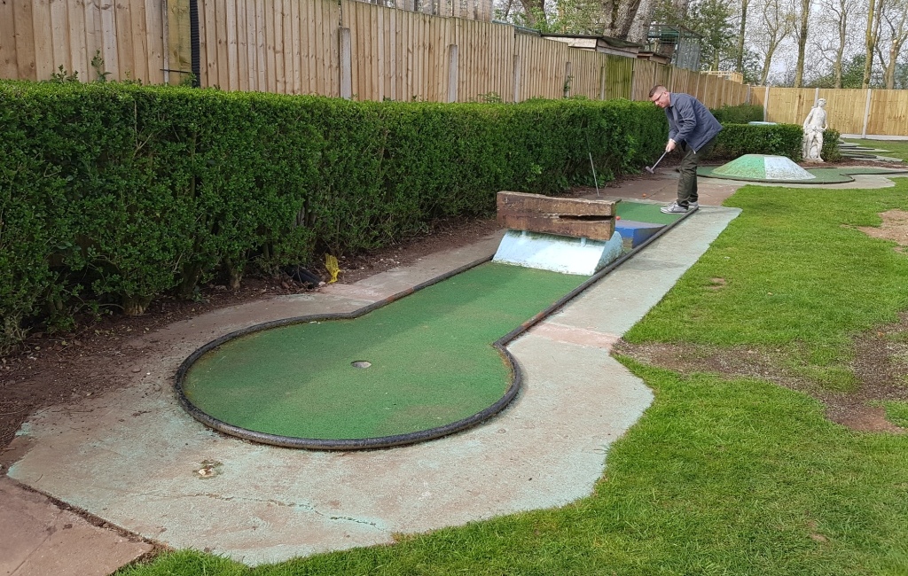 The Ham and Egger Files Crazy Golf at Fletchers Family Garden Centre in Eccleshall, Staffordshire
