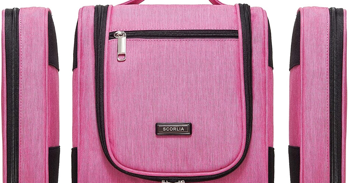 Extra Large Hanging Toiletry Bag, SCORLIA 3 in 1 Travel Makeup Bag