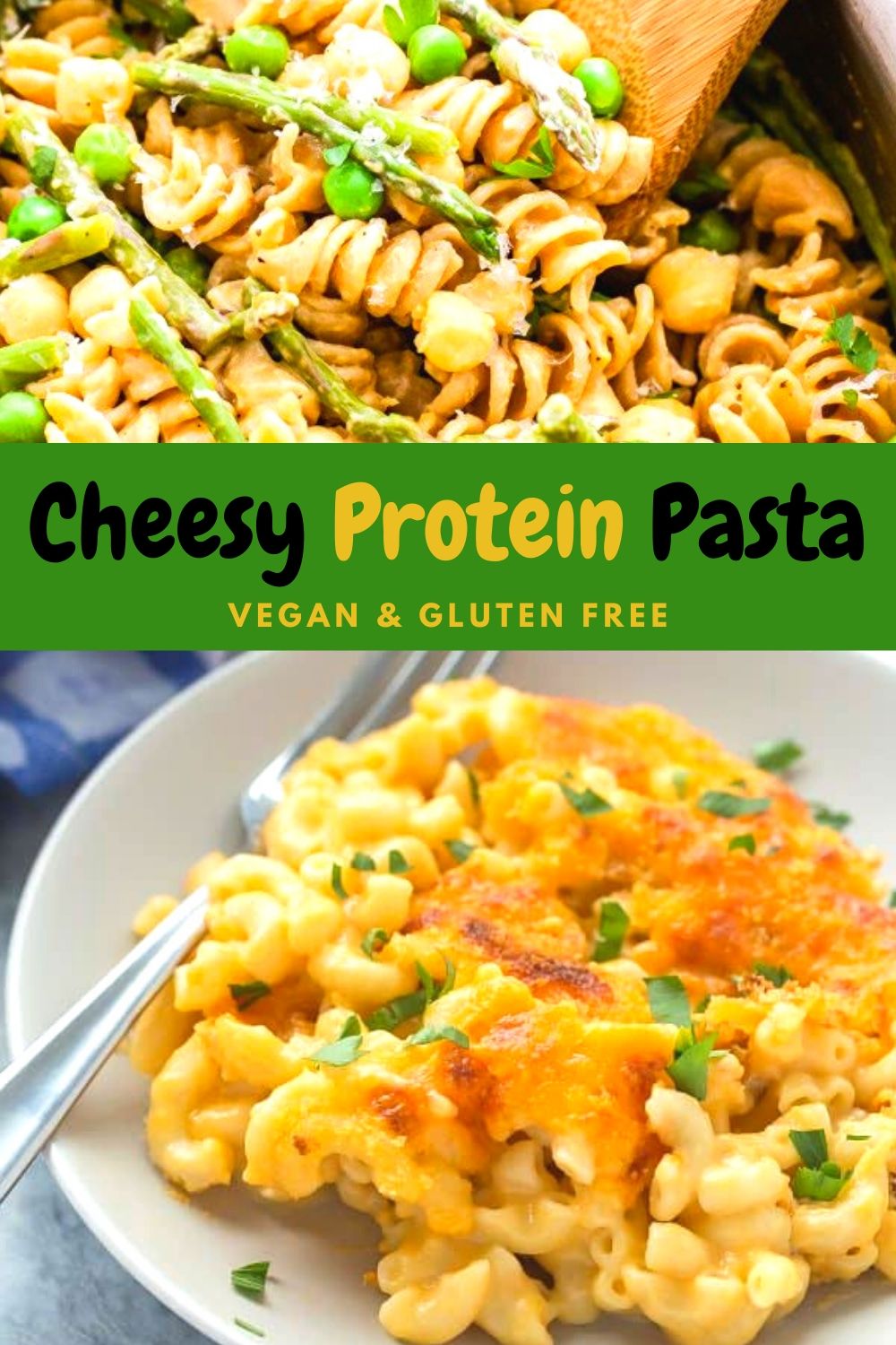 Cheesy Protein Pasta (Vegan & Gluten Free)