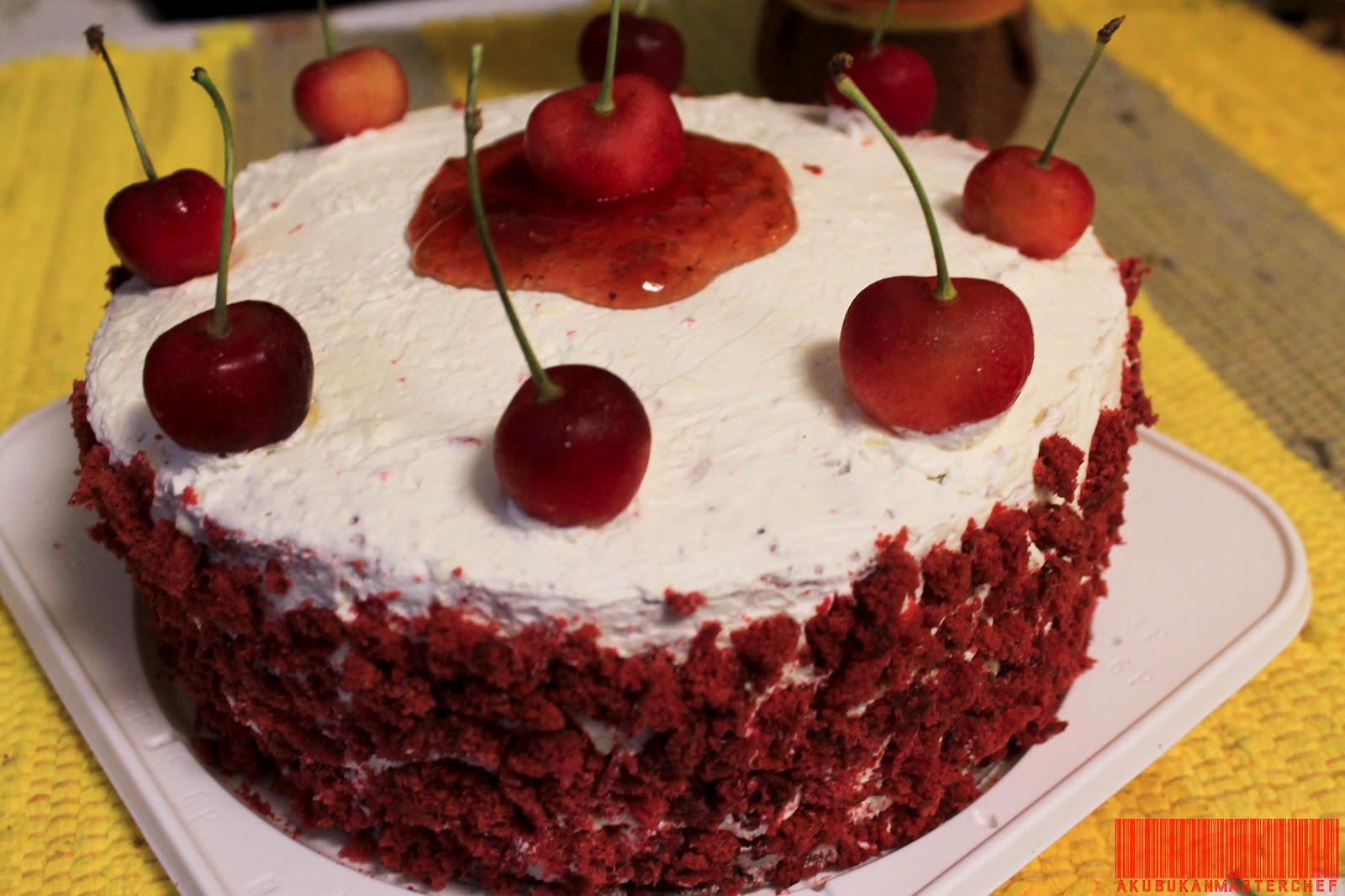 Aku Bukan Masterchef: Resepi 107 : Red Velvet Forest Cake
