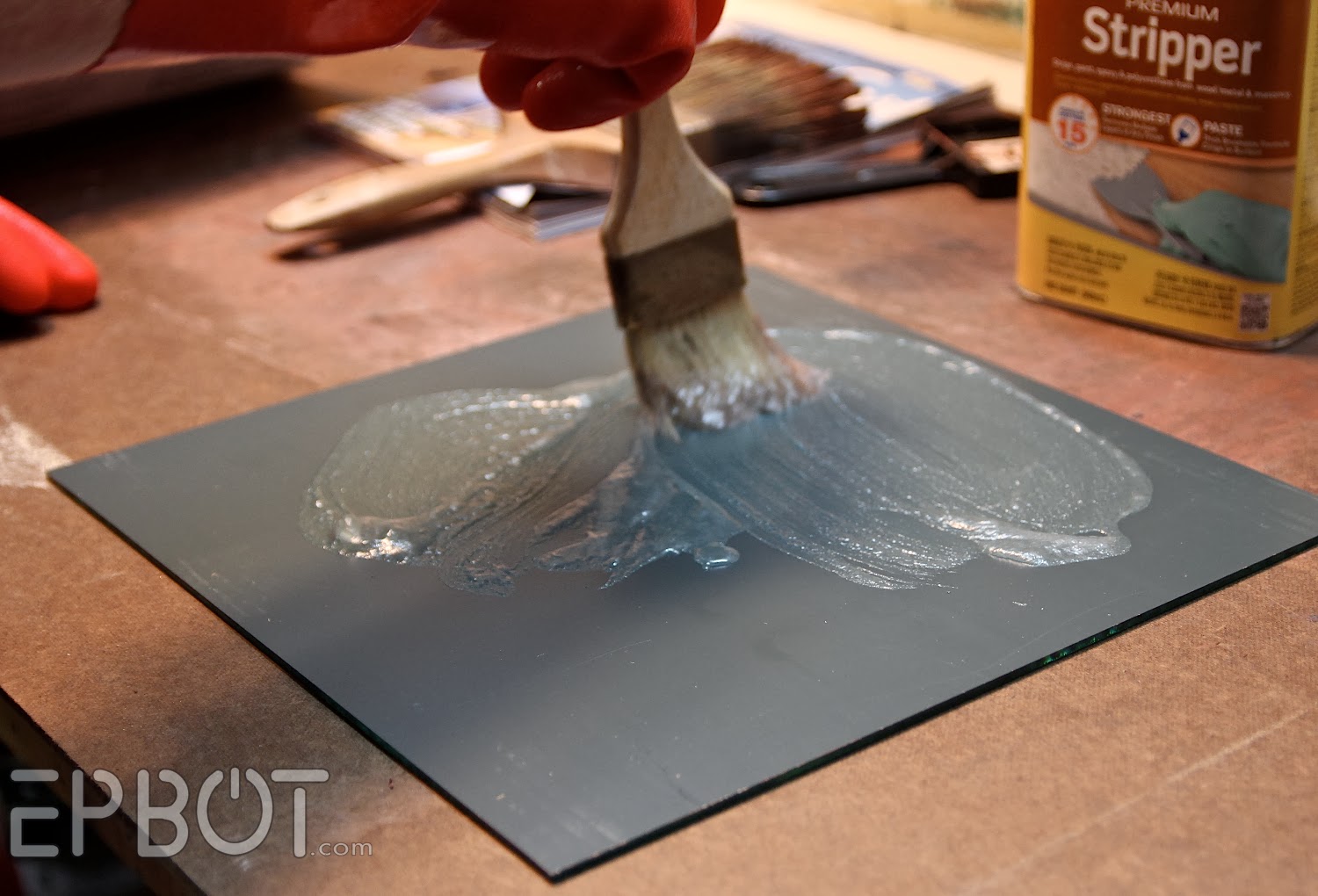 EPBOT DIY Antiqued Mirror Wall Panels (Or, "Fun With Muriatic Acid!")