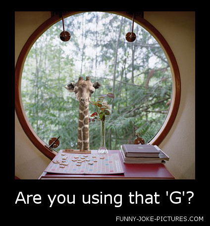 Funny Scrabble Giraffe