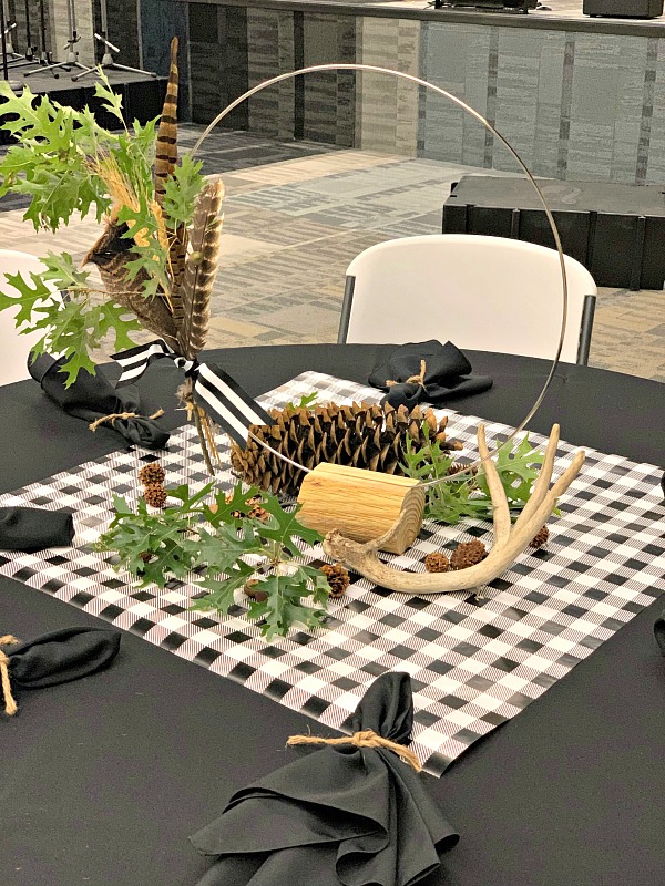 Fall Event Table Decorations And Diy Metal Ring Centerpiece