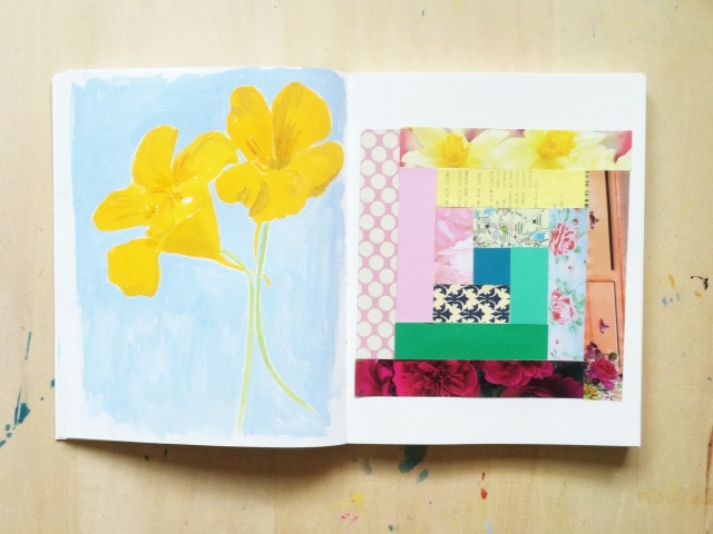 2x2, #2x2Sketchbook, Sketchbooks, Collaborations, painting, collage, patchwork, Dana Barbieri, Anne Butera