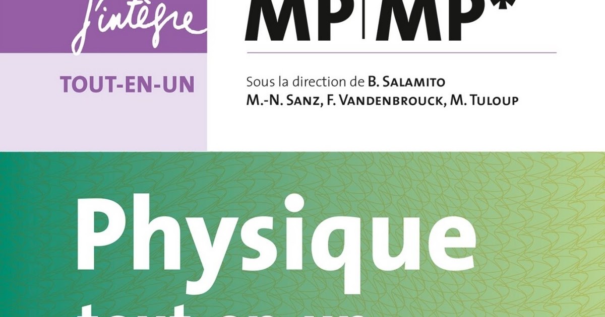 Télécharger Tout en un Physique MP J'integre (Nouveau programme)