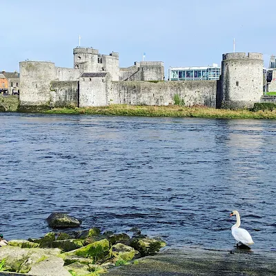 Limerick Points of Interest: King John's Castle viewed across the River Shannon
