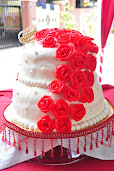 stacked wedding cake