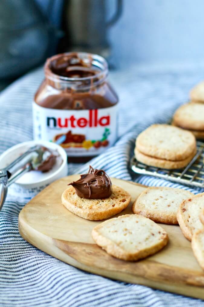 Hazelnut Shortbread Cookies with Nutella Filling Karen's Kitchen Stories