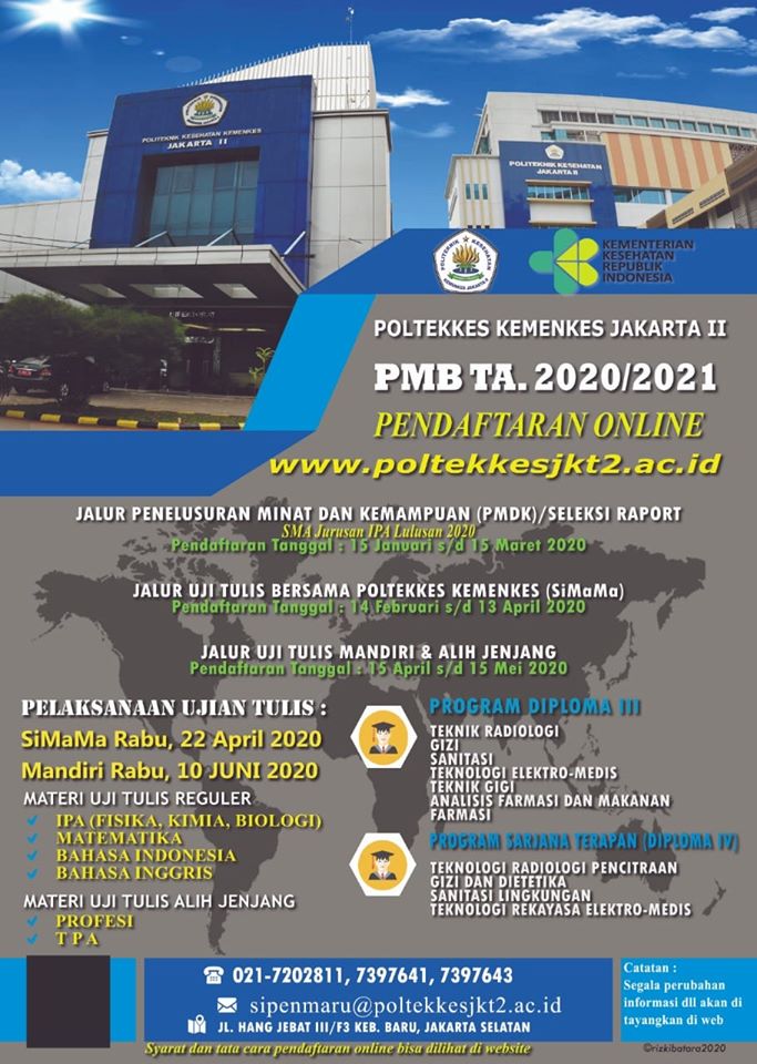 Jadwal SIPENMARU Poltekkes Kemenkes Jakarta II 2020/2021