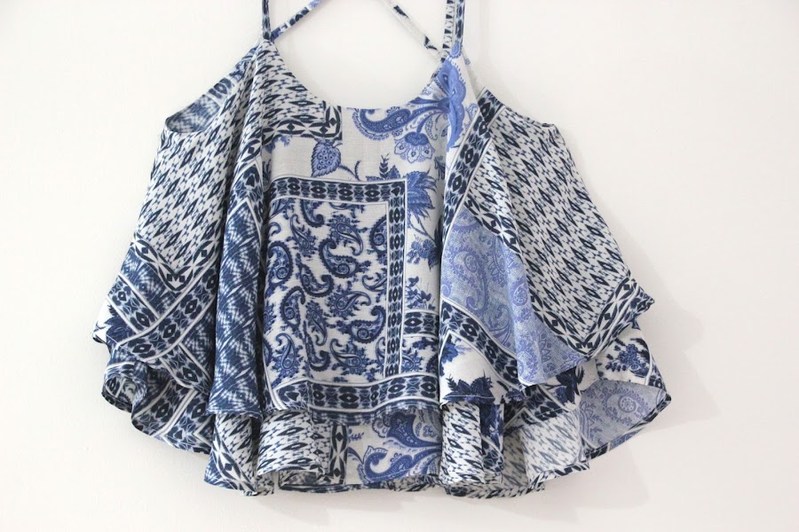 DIY Tutorial y patrones camiseta camisa Blusa Mini Croptop