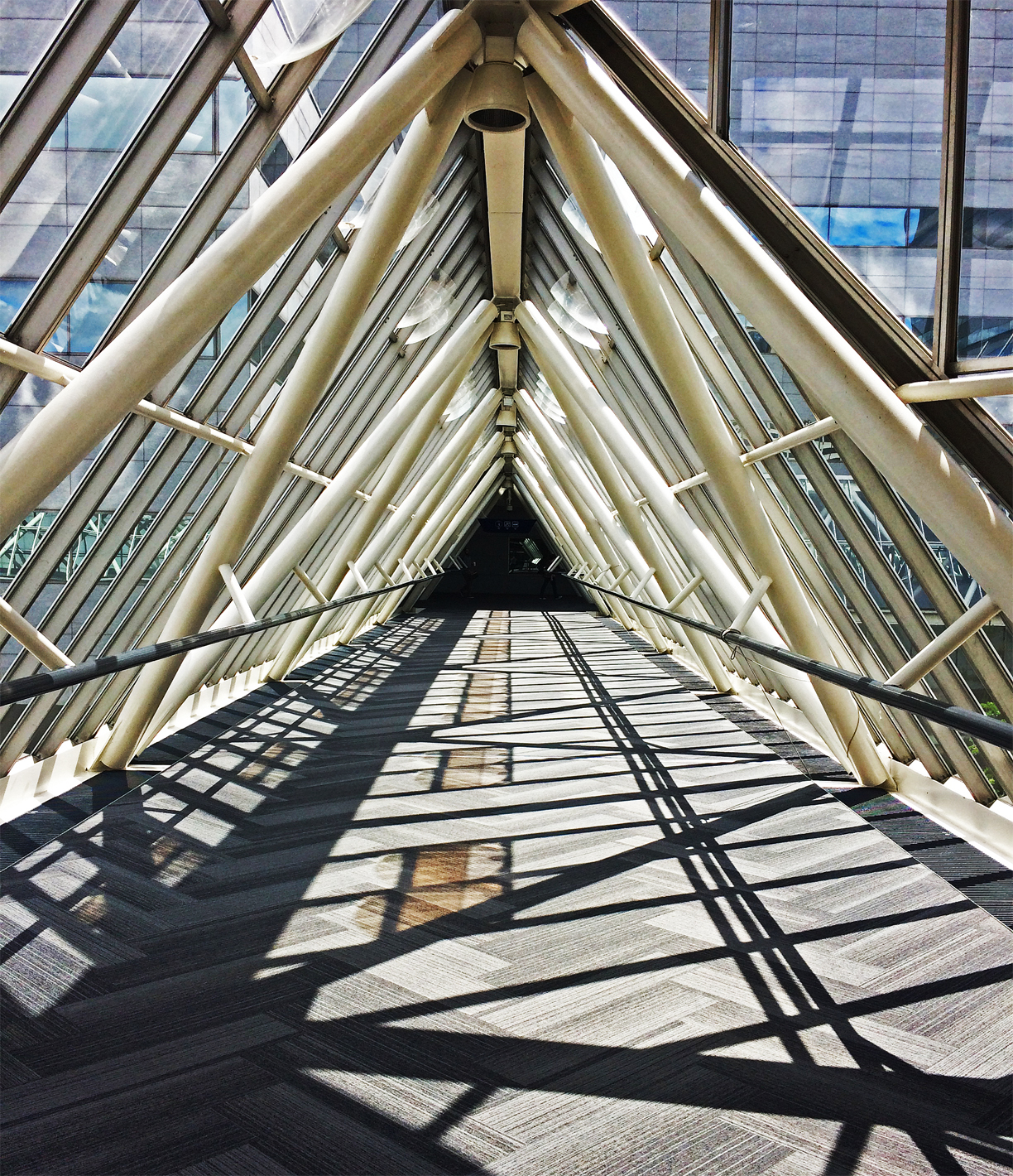 Aqua and Coral Imagery Triangle Pyramid Architecture, Design, and