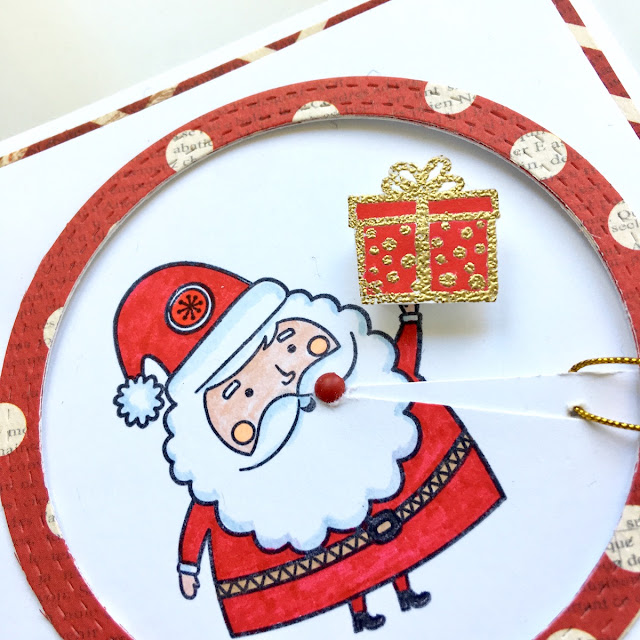 Christmas Cards by Angela Tombari using BoBunny Santa & Friends Stamp Set