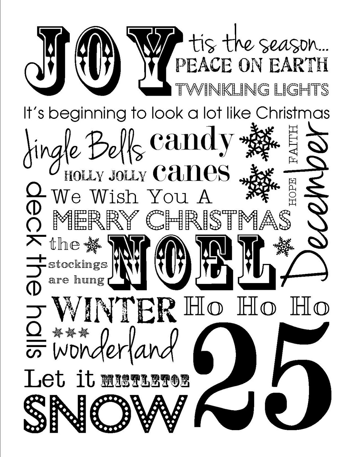 Free Printable Christmas Sayings Free Printable Christmas Sayings