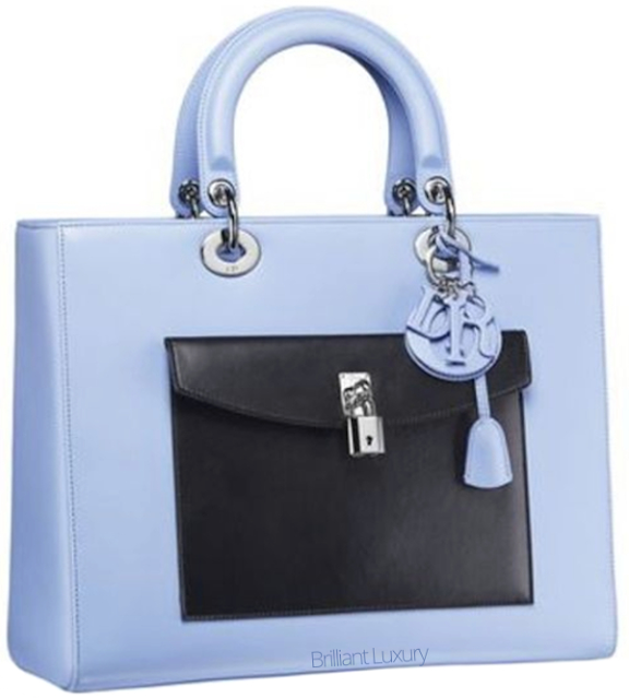 ♦Dior Lady Dior bleu jeans lambskin bag with black box #dior #bags #brilliantluxury